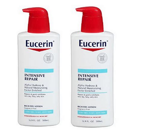 New 2 Pack Eucerin Intensive Repair Enriched Lotion 1690 Oz Each