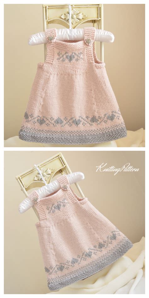 Knit Luv U Forever Baby Pinafore Dress Knitting Pattern Knitting Pattern
