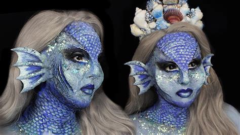 Mermaid Makeup Tutorial Diy Prosthetic Scales And Siren Ears Youtube