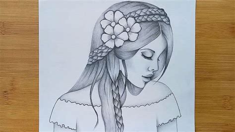 Aderiu a 25 nov 2016. robe fleurie mariage: View 28+ Mukta Easy Drawing Pencil Sketch Girl