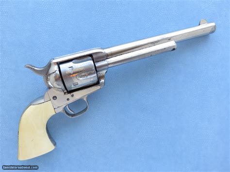 Colt Peacemaker 45 Single Action Army 1st Generation Nickel 7 12
