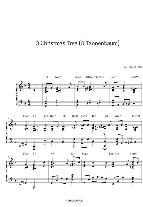 Christmas Carol O Christmas Tree O Tannenbaum Carol Jazz Piano By