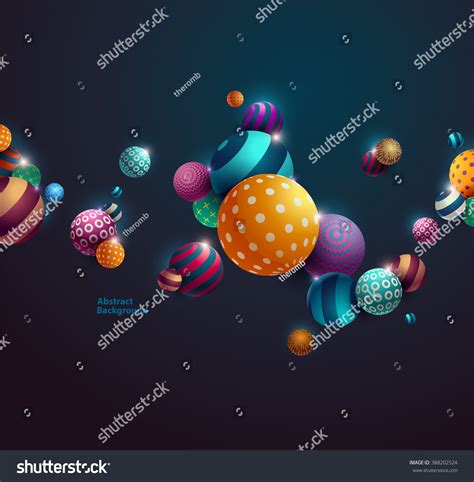 Multicolored Decorative Balls Abstract Vector Illustration Stock Vector