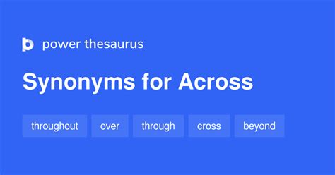 Across Synonyms 1 168 Words And Phrases For Across