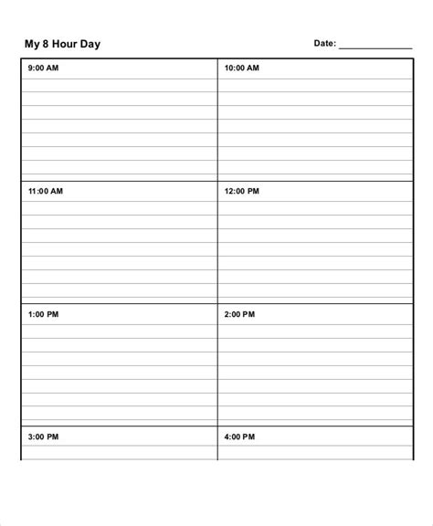 Check spelling or type a new query. Daily Schedule Template - 9+ Free Word, PDF Documents ...
