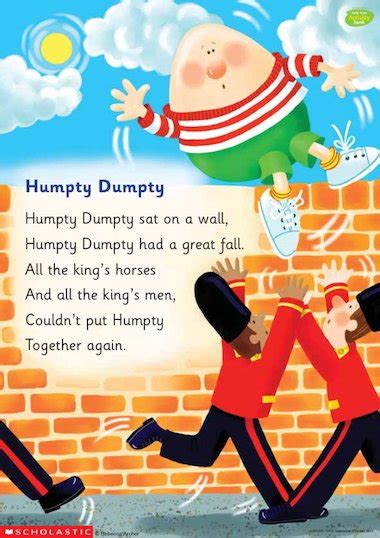 Humpty Dumpty Poster Early Years Teaching Resource Scholastic