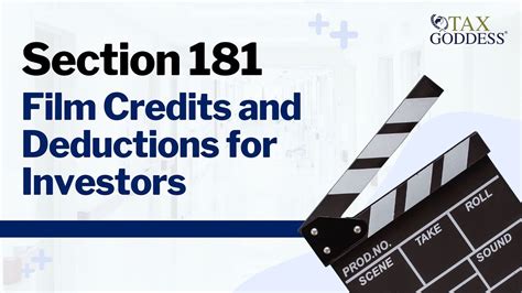 Section 181 Film Credits And Deductions For Investors Youtube