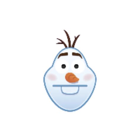Olaf As An Emoji Flushed Drawing By Disney Frozen In