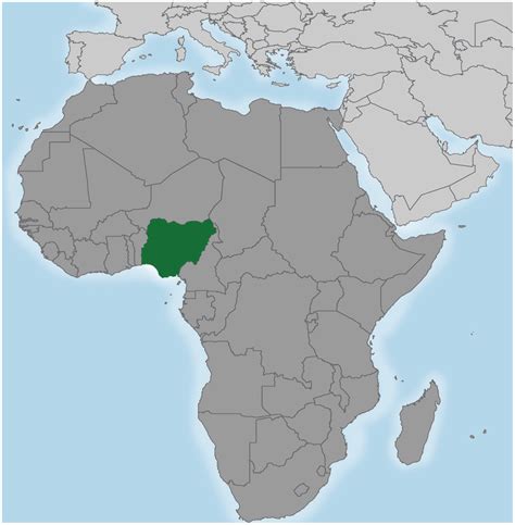 Location Of Nigeria From Cia The World Factbook Download