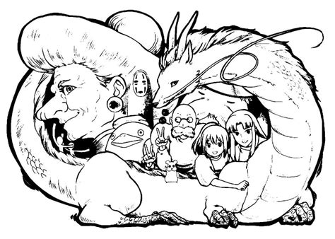 Printable Spirited Away Coloring Pages Anime Coloring Pages