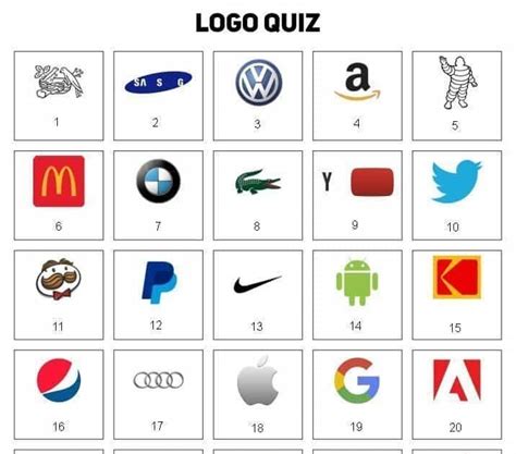 Company Logos Quiz Level 1