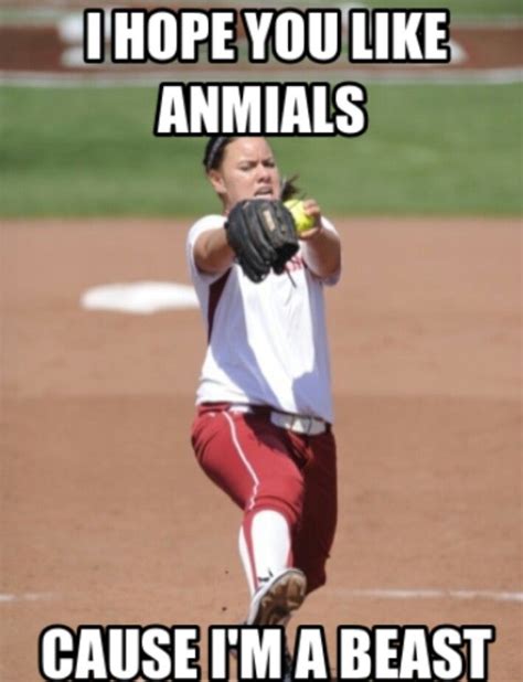 Im A Beast Softball Memes Softball Pitching Softball Quotes