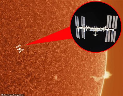Astrophotographer Captures Shot Of The International Space Station As It Passes Across The Sun
