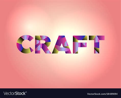 Craft Concept Colorful Word Art Royalty Free Vector Image