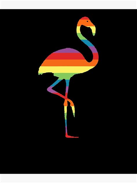 Rainbow Flamingo Lgbt Lesbian Gay Bisexual Transgender Pride Flag Art Print For Sale By