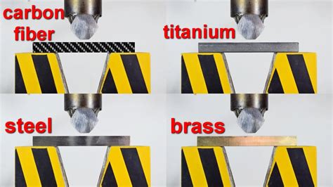 Hydraulic Press Vs Titanium And Carbon Fiber Bending Test Youtube