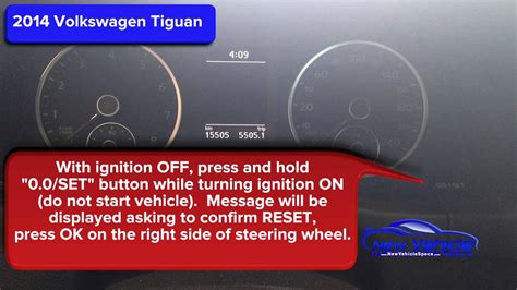 2014 Volkswagen Tiguan Oil Light Reset Service Light Reset Youtube