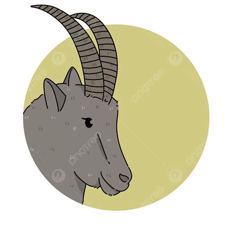 Wild Goat Head Cartoon Logo Goat Goat Material Logo Png Transparent