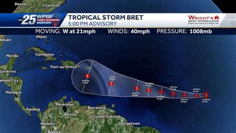Tropical Storm Bret Forms And Could Attain Hurricane Status St Lucia