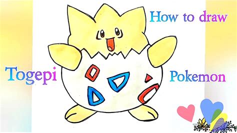 Ezdraw How To Draw Togepi Pokemon Drawing For Beginners Step By Step Youtube