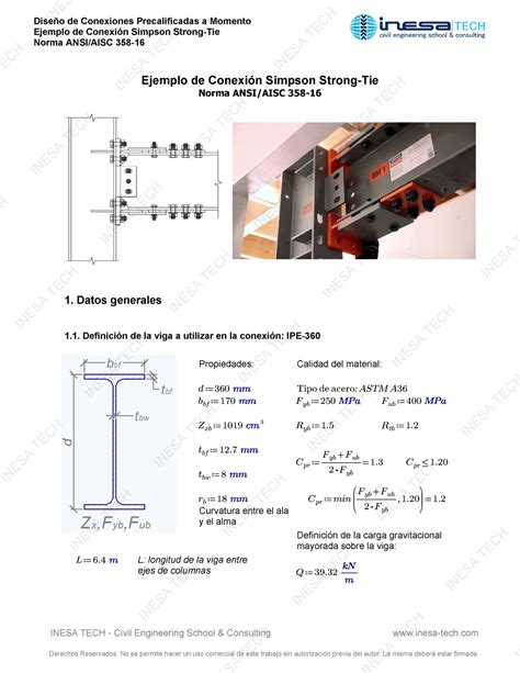 It Ejemplo Conexión Sst Aisc 358 16 Sistemas Constructivos Iv Aceros