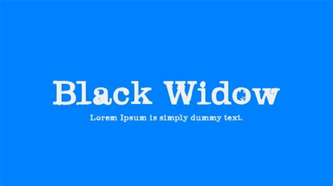 Black Widow Font Download Free For Desktop And Webfont