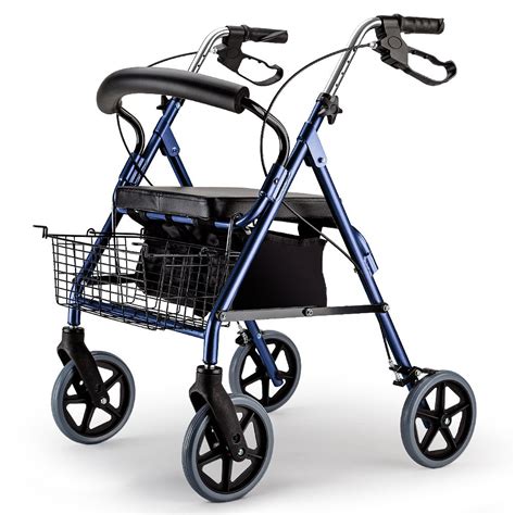 Equipmed Rollator Walker Walking Frame Wheels Mobility Elderly Seat 4