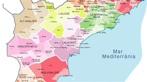 Municipios Alicante Provincia Mapas Vectoriales Epsillustrator