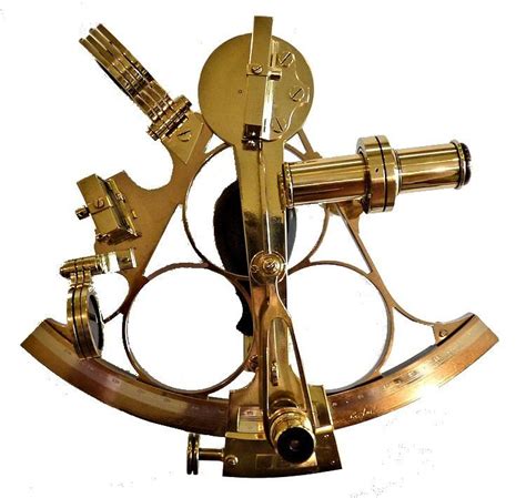 casella polished brass quintant sextant land and sea collection