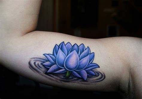 Blue Lotus On Water Tattoo On Arm Tattooimagesbiz