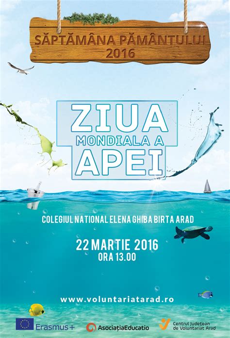 Sărbătorește pe data de 22 martie ziua mondială a apei, pentru Ziua Mondială a Apei va fi sărbătorită la Colegiul ...