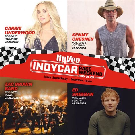 Concert Lineup Announced For 2023 Hy Vee Iowa INDYCAR Race Weekend