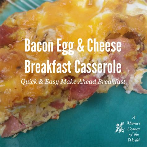 Quick And Easy Make Ahead Breakfast Casserole Recipe