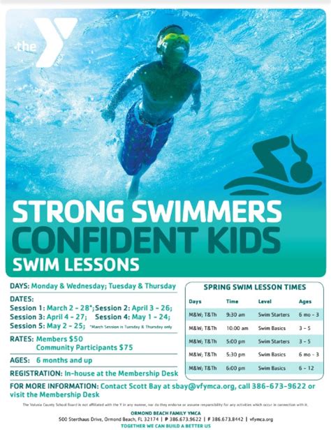 Swim Lessons At The Port Orange And Ormond Beach Ymca Ages 6 Months