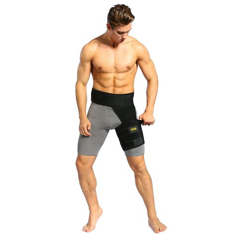 Yosoo Groin Thigh Sleeve And Hip Support Wrap Adjustable Neoprene