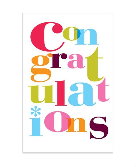 Congratulations Card Template 20 Free Sample Example Format
