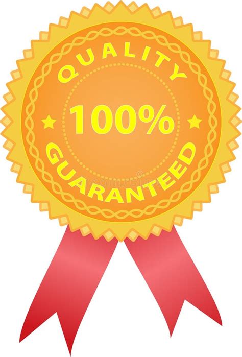 Golden Quality Badge With Ribbon Stock Photography Image 17139932