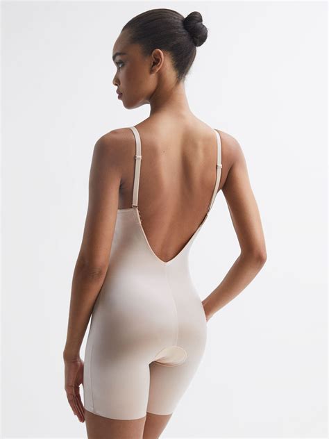 Spanx Shapewear Firming Plunge Low Back Mid Thigh Bodysuit Reiss