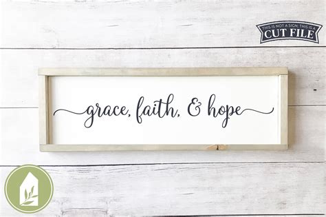 Faith Grace & Hope SVG Files Christian Svg Svgs for Signs | Etsy