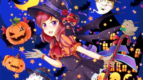 Desktop Wallpaper Anime Girl Halloween 2017 Maki Nishikino Love