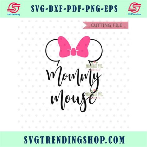 Mommy Mouse Svg Minnie Mouse Svg Instant Download Minnie Mouse Head
