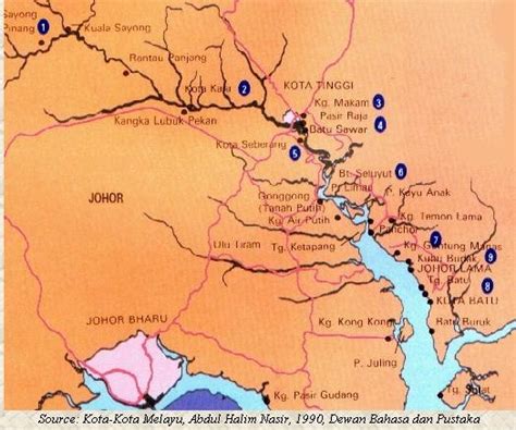 Sejarah Melayu Dan Islam Di Nusantara Sejarah Kota Tinggi 8 Kota Lama