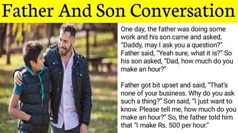 Father And Son Conversationa Moral Story In English Youtube