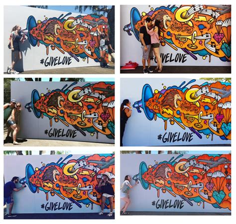 Interactive Give Love Graffiti Canvas In La Graffiti Usa