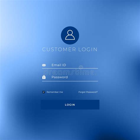Minimal Style Login Page Template Design Stock Vector Illustration Of