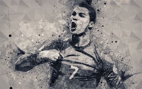 Download Wallpapers Cristiano Ronaldo 4k Creative Geometric Portrait
