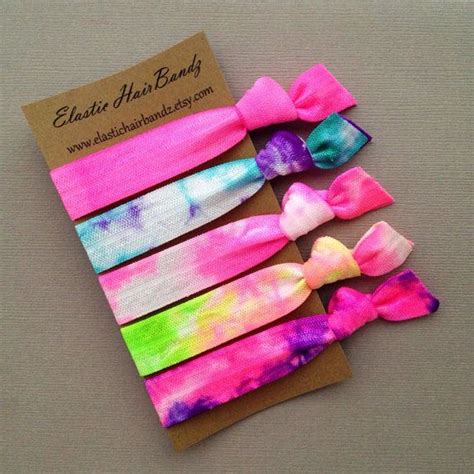 The Cotton Candy Tie Dye Hair Tie Ponytail Holder Collection 5