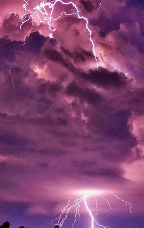 Purple Storm Clouds And Lightening Wallpaper Background Beautiful