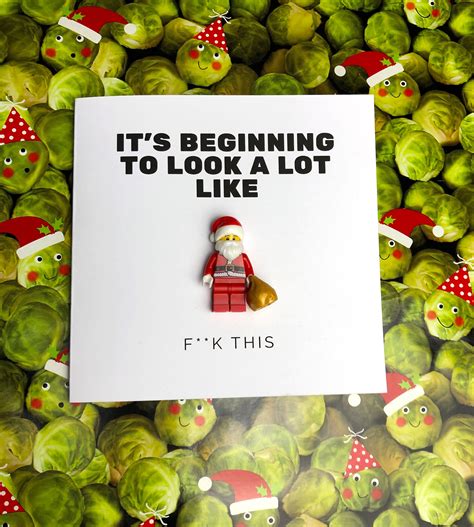 Funny Christmas Card Unique Holiday Card Funny Xmas Fun Etsy