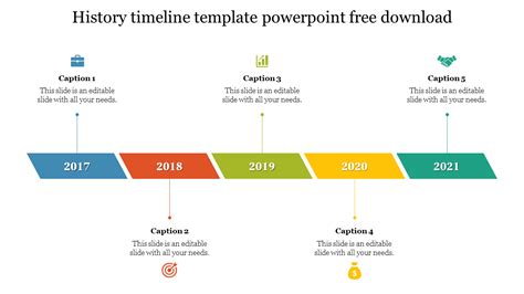 Creative History Timeline Template Powerpoint Free Download